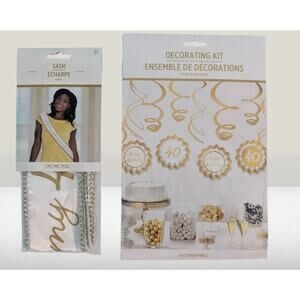 It's My 40th Birthday Womens Fabric Sash and Decorations Kit | Party | Milestone